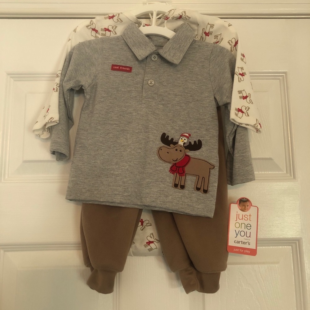 NWT baby boy 3 piece set Carter’s 12 month